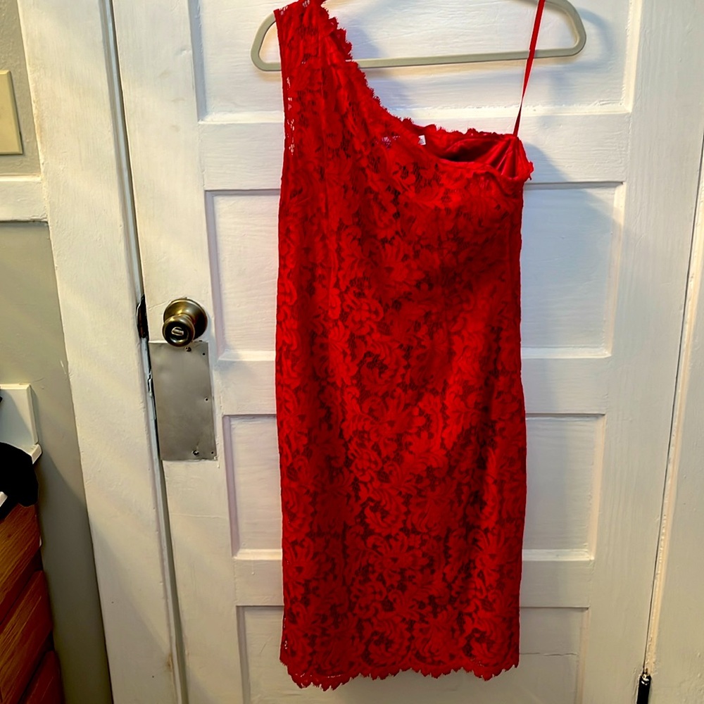 Eliza J one shoulder cocktail dress